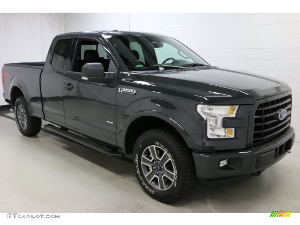 Lithium Gray 2016 Ford F150 XLT SuperCab 4x4 Exterior Photo #113589703