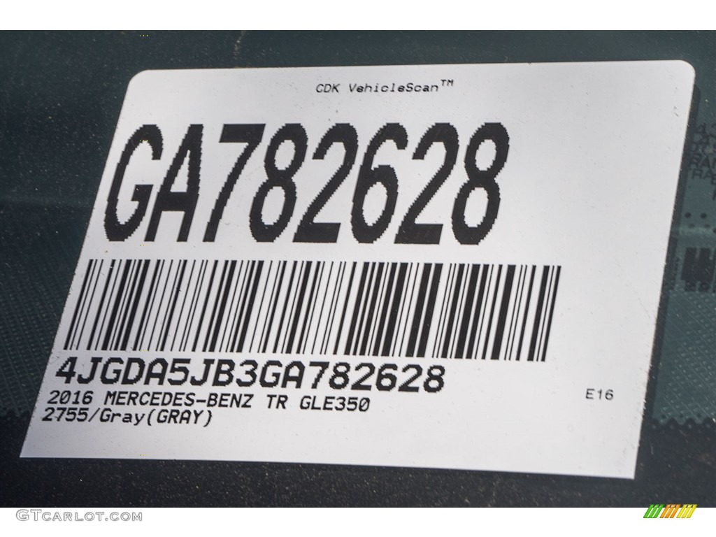 2016 GLE 350 - Steel Grey Metallic / Black photo #8
