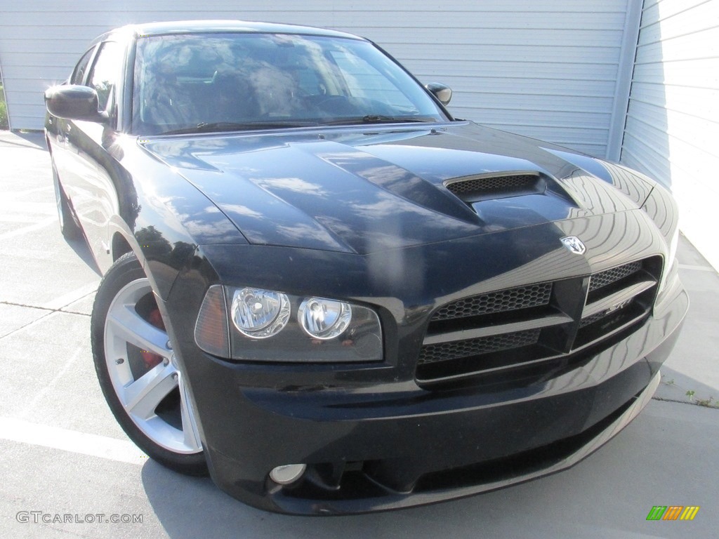 2010 Charger SRT8 - Brilliant Black Crystal Pearl / Dark Slate Gray photo #2