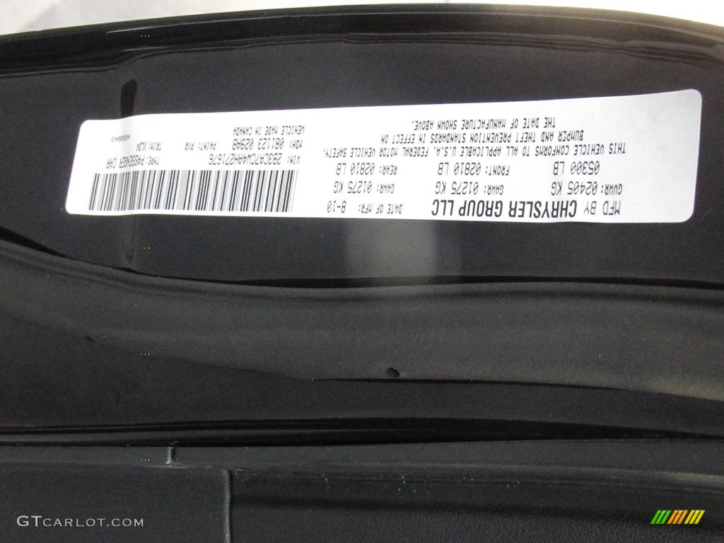 2010 Charger SRT8 - Brilliant Black Crystal Pearl / Dark Slate Gray photo #51