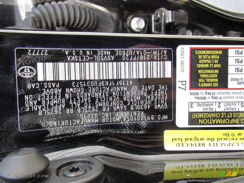 2015 Camry SE - Attitude Black Metallic / Black photo #54