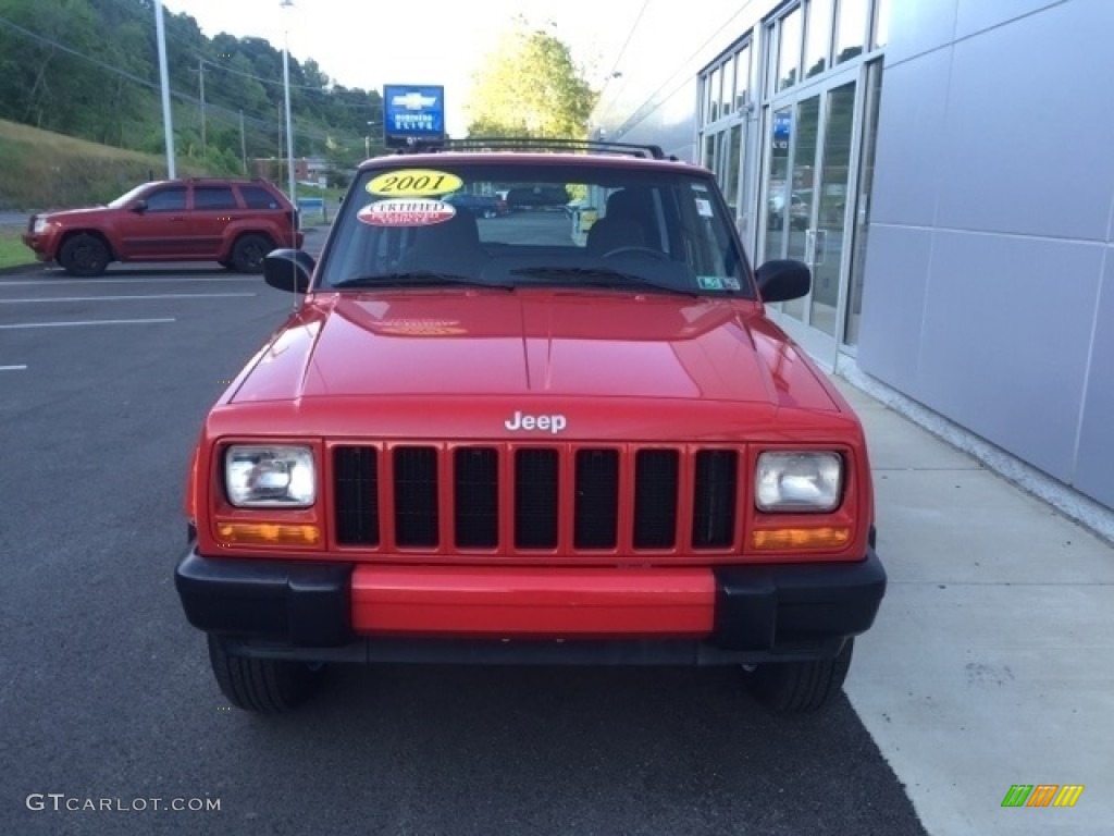 2001 Cherokee Sport 4x4 - Flame Red / Agate photo #3