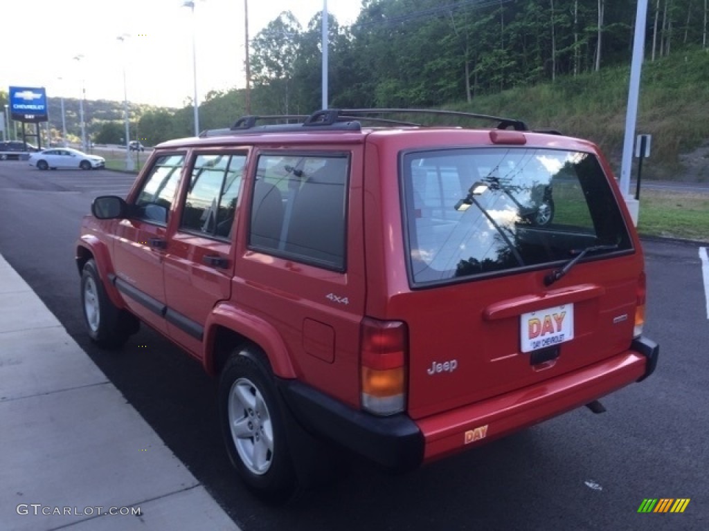 2001 Cherokee Sport 4x4 - Flame Red / Agate photo #5