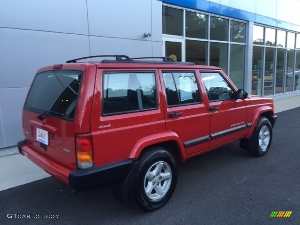 2001 Cherokee Sport 4x4 - Flame Red / Agate photo #7