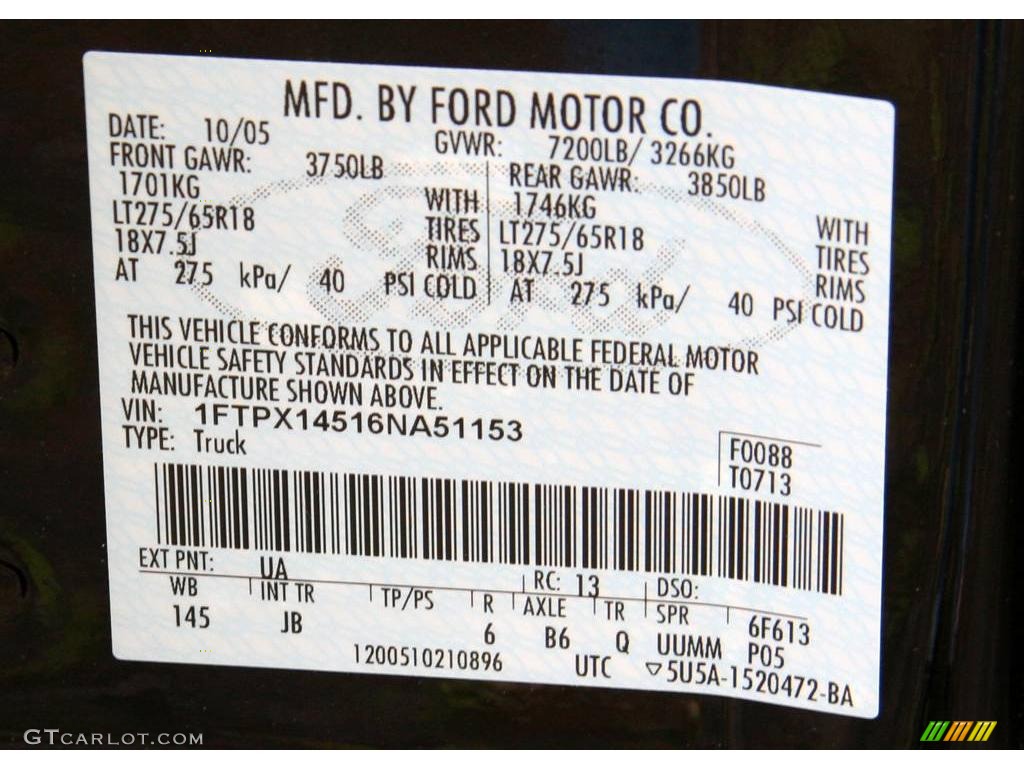 2006 F150 FX4 SuperCab 4x4 - Black / Black photo #19
