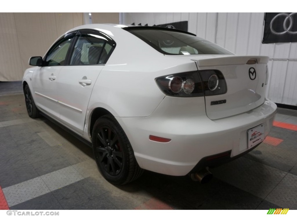 2007 MAZDA3 i Sport Sedan - Rally White / Beige photo #10