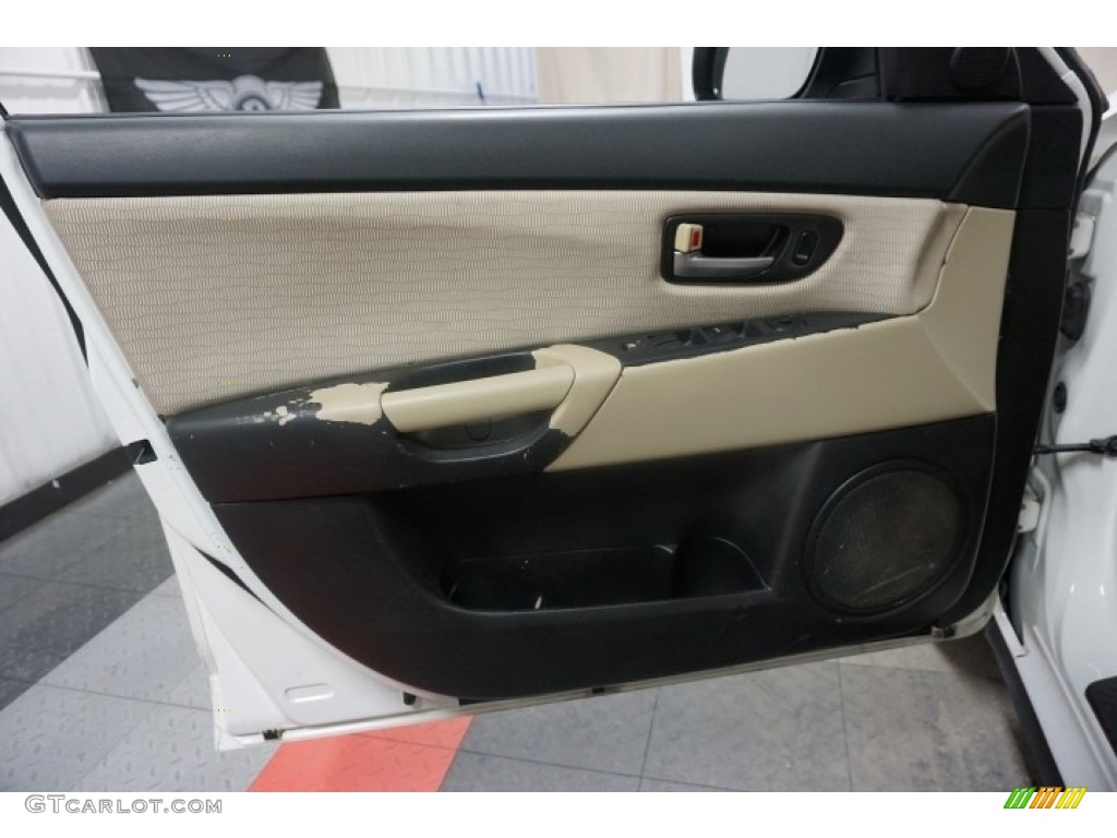 2007 MAZDA3 i Sport Sedan - Rally White / Beige photo #12