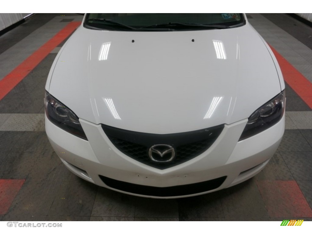 2007 MAZDA3 i Sport Sedan - Rally White / Beige photo #49