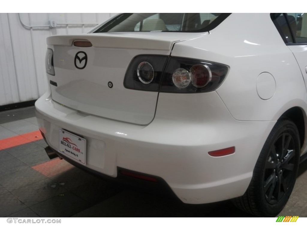 2007 MAZDA3 i Sport Sedan - Rally White / Beige photo #63