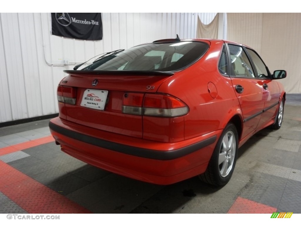 2002 9-3 SE Sedan - Laser Red / Charcoal Gray photo #8