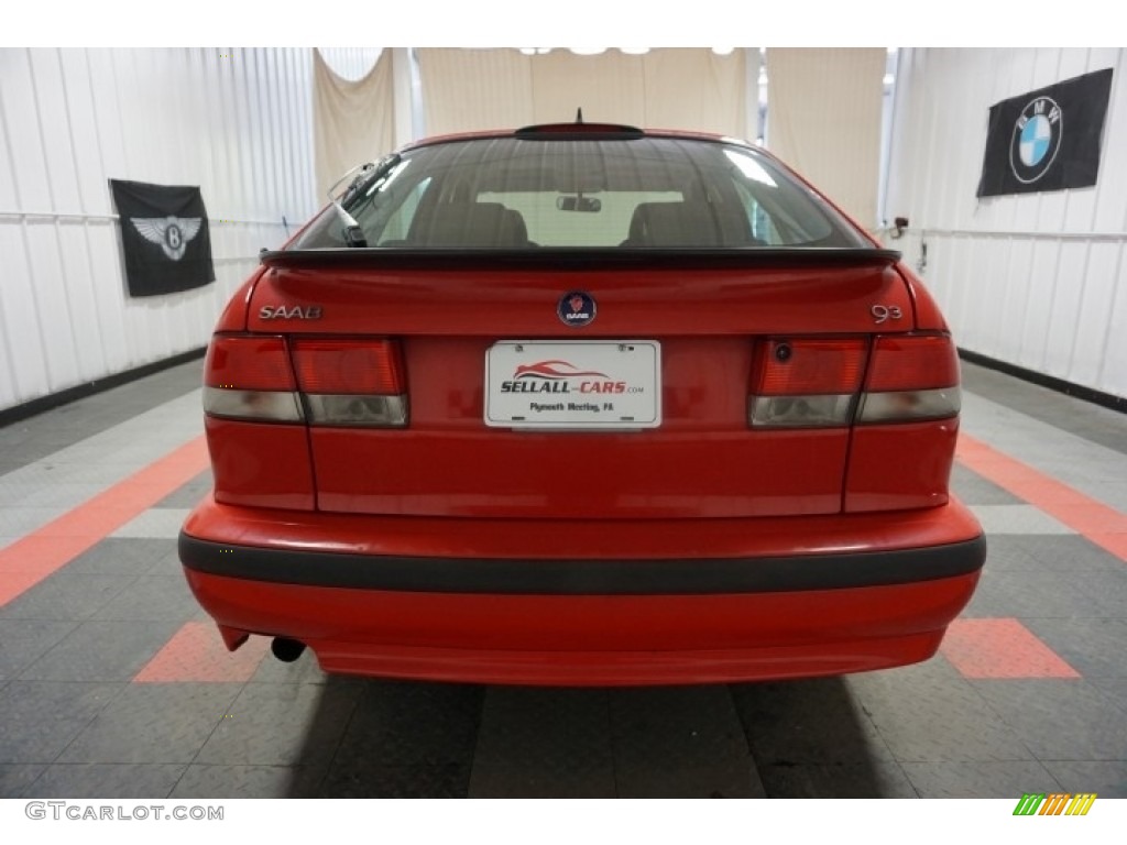 2002 9-3 SE Sedan - Laser Red / Charcoal Gray photo #9