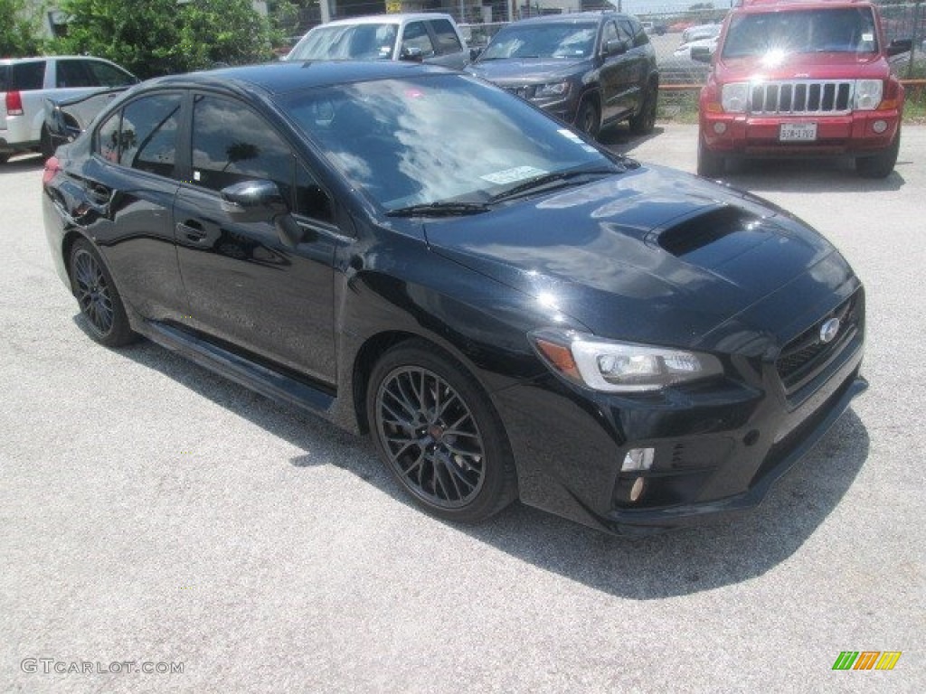 2015 WRX STI - Crystal Black Silica / Carbon Black photo #1