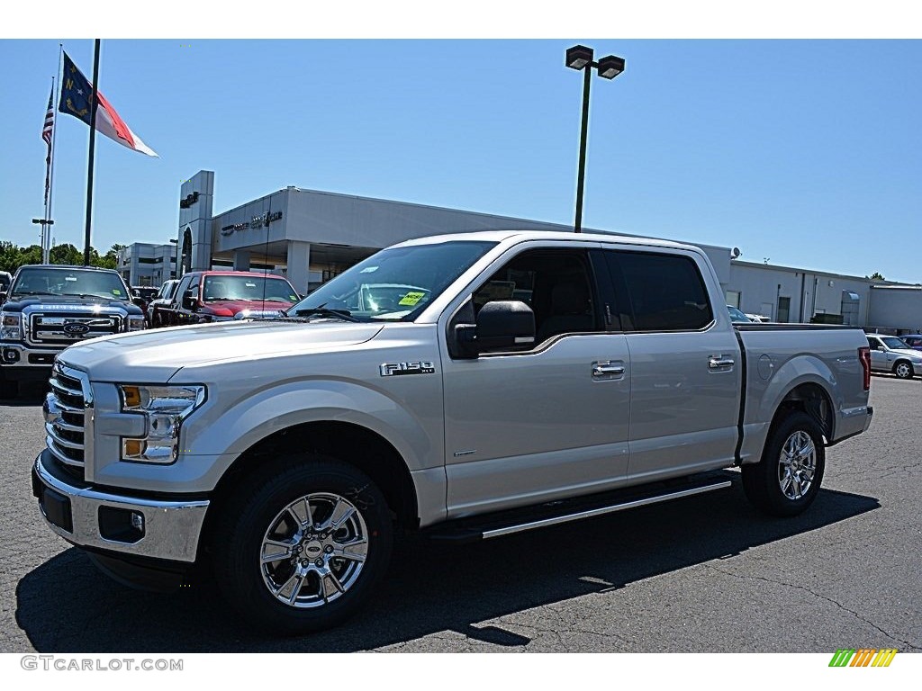 2016 F150 XLT SuperCrew - Ingot Silver / Medium Earth Gray photo #3