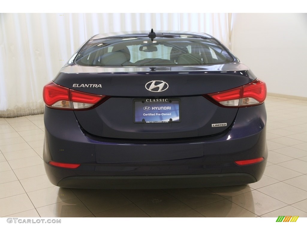2014 Elantra Limited Sedan - Blue / Gray photo #13