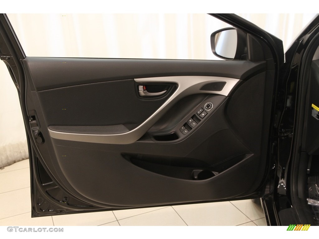 2012 Elantra Limited - Black Noir Pearl / Black photo #4