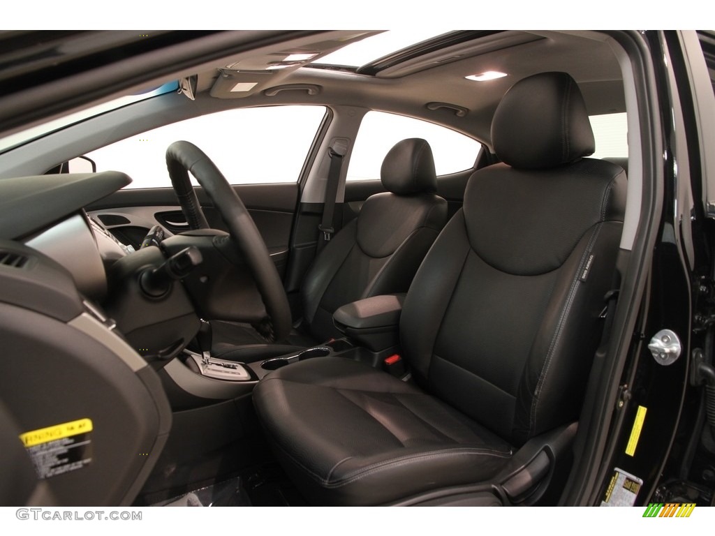 2012 Elantra Limited - Black Noir Pearl / Black photo #5
