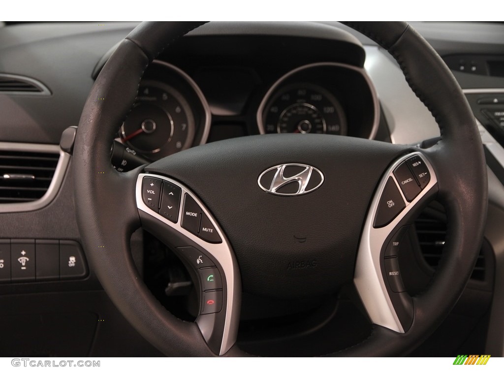2012 Elantra Limited - Black Noir Pearl / Black photo #6