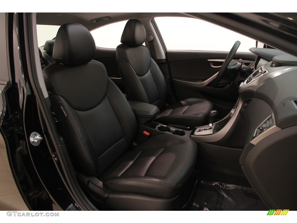 2012 Elantra Limited - Black Noir Pearl / Black photo #12