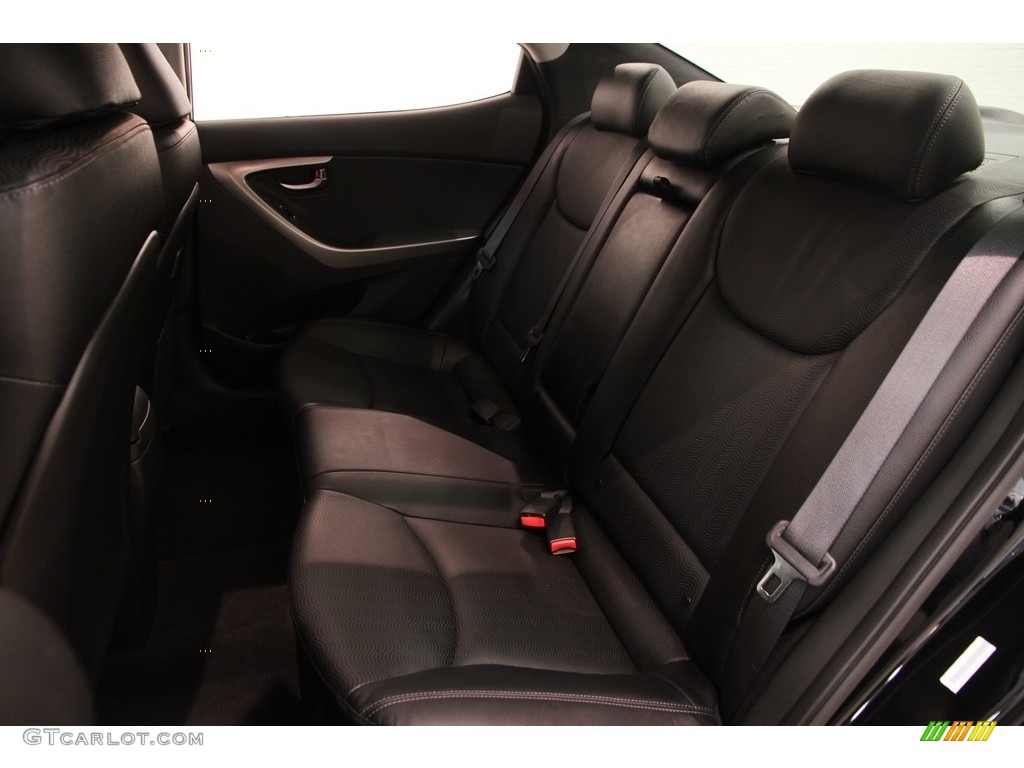 2012 Elantra Limited - Black Noir Pearl / Black photo #13