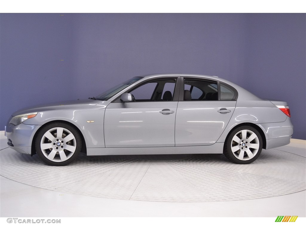 2004 5 Series 530i Sedan - Silver Grey Metallic / Black photo #4