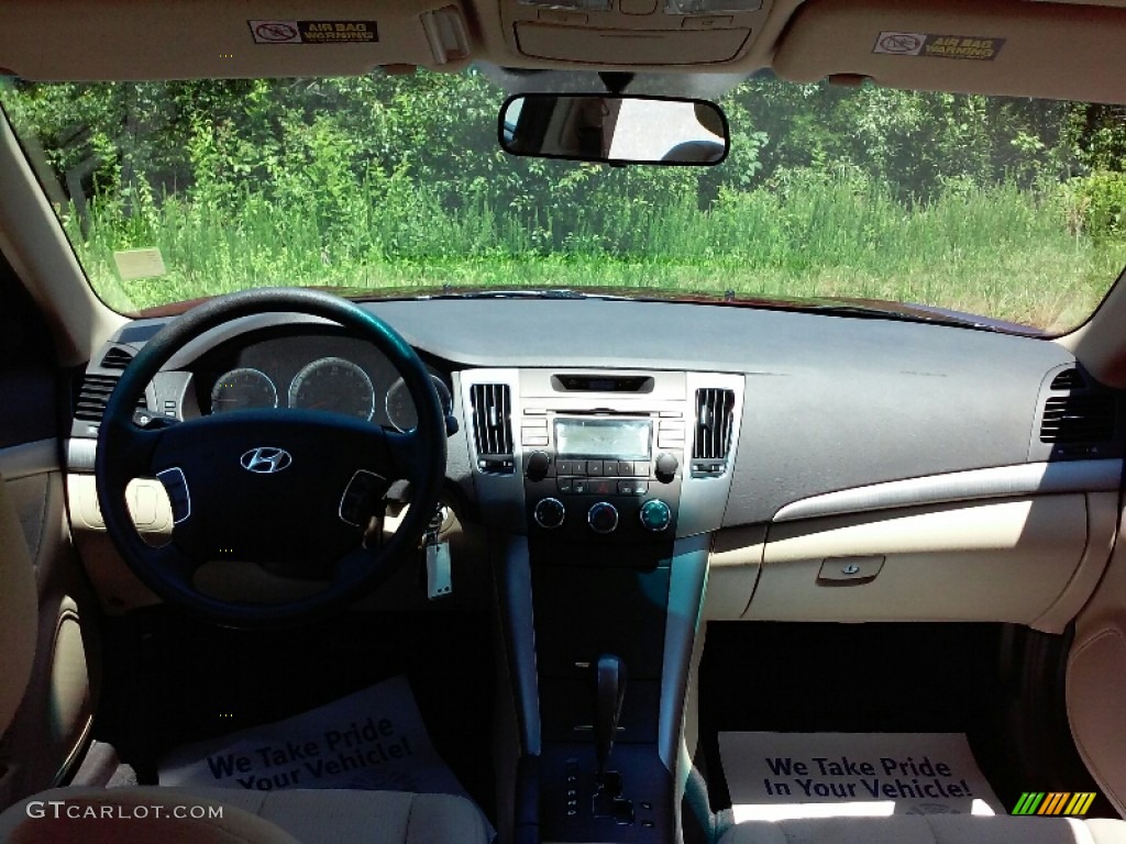 2009 Sonata GLS - Dark Cherry Red / Camel photo #18