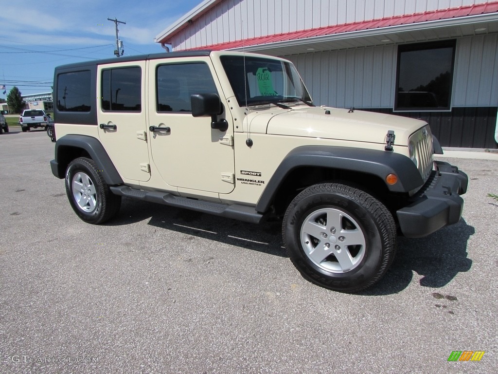 2012 Wrangler Unlimited Sport 4x4 - Sahara Tan / Black photo #7
