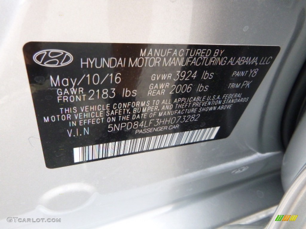 2017 Elantra SE - Silver / Gray photo #15