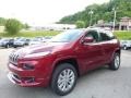 Deep Cherry Red Crystal Pearl 2016 Jeep Cherokee Overland 4x4