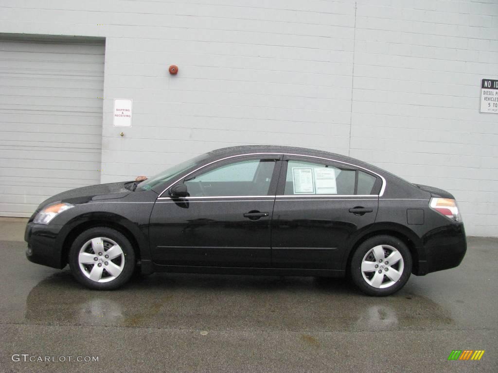 2007 Altima 2.5 S - Super Black / Charcoal photo #2