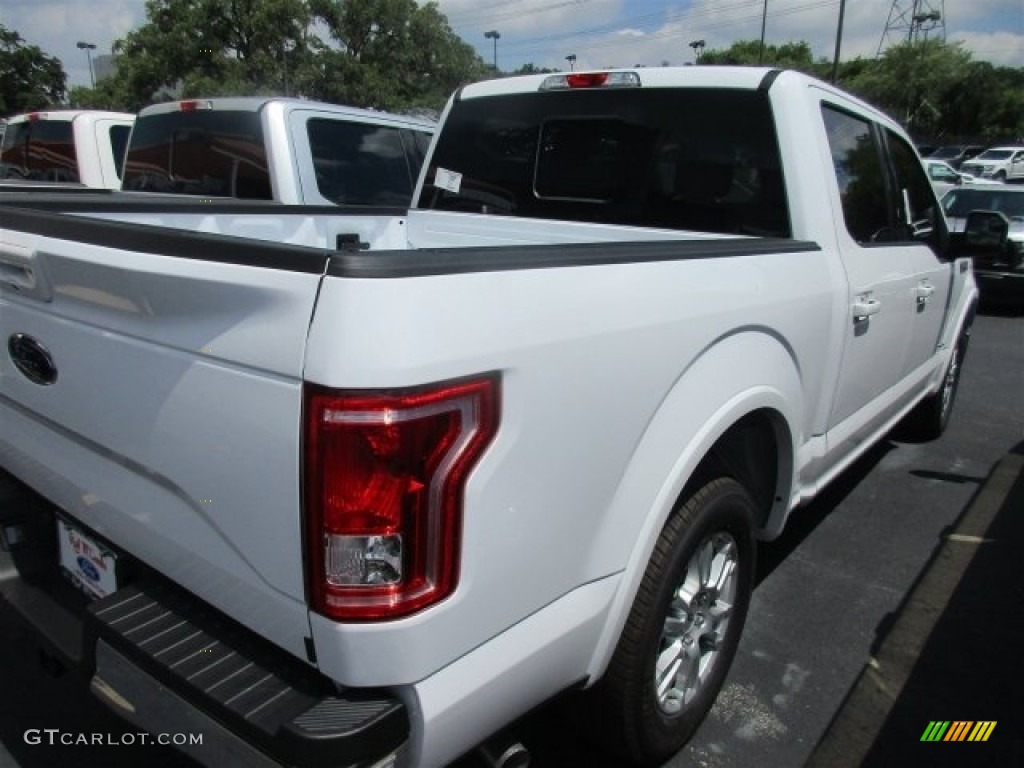 2016 F150 Lariat SuperCrew - Oxford White / Medium Earth Gray photo #8