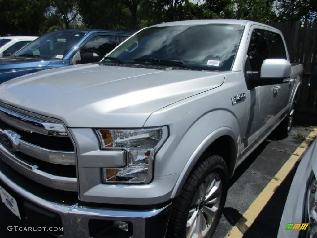 2016 F150 Lariat SuperCrew 4x4 - Ingot Silver / Black photo #2