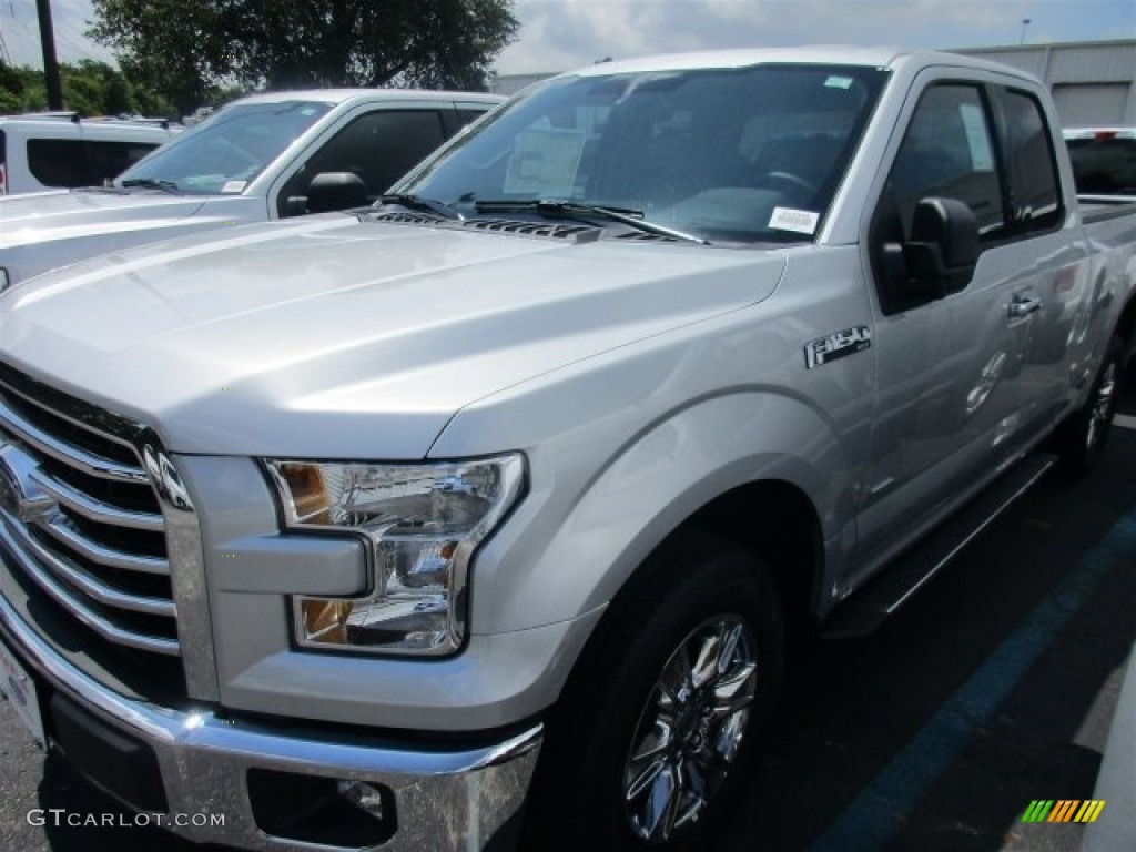 2016 F150 XLT SuperCab - Ingot Silver / Medium Earth Gray photo #2