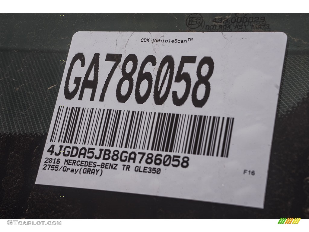 2016 GLE 350 - Steel Grey Metallic / Black photo #6