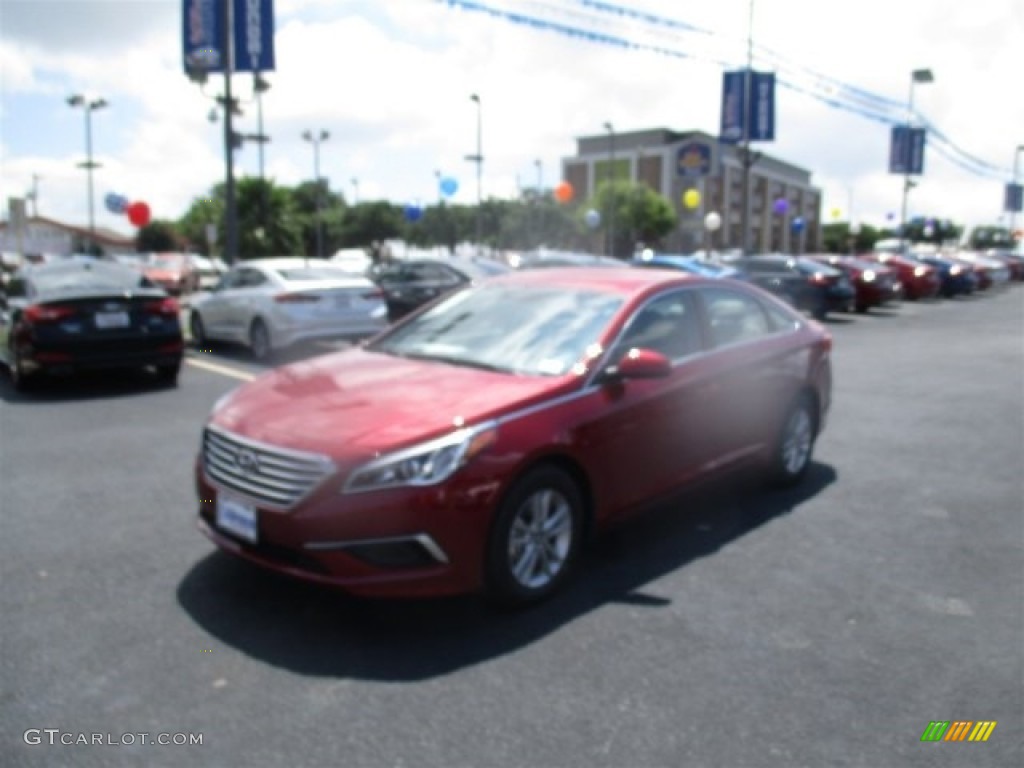2016 Sonata SE - Venetian Red / Gray photo #3