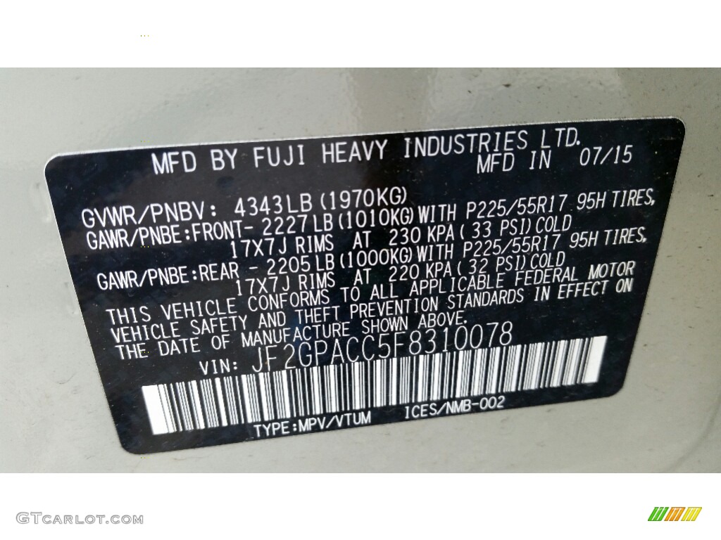 2015 XV Crosstrek 2.0i Premium - Desert Khaki / Black photo #19