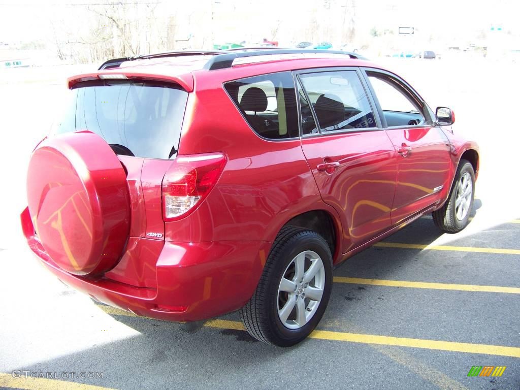 2007 RAV4 Limited 4WD - Barcelona Red Pearl / Taupe photo #4