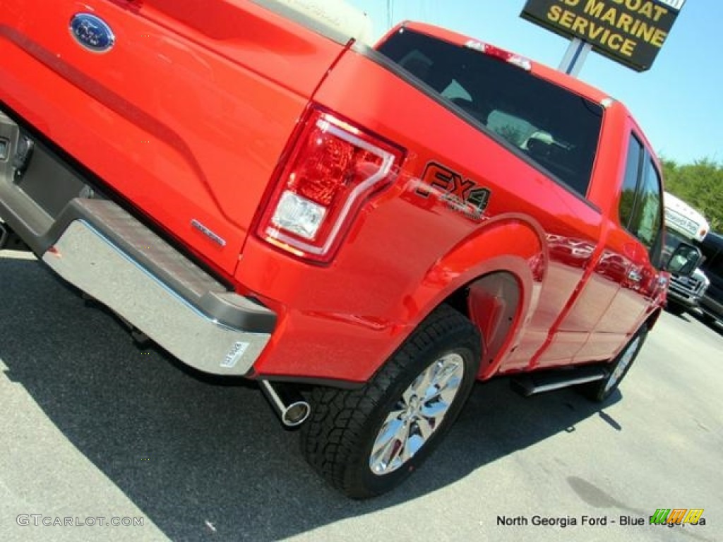 2016 F150 XLT SuperCab 4x4 - Race Red / Medium Earth Gray photo #31