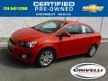 2013 Inferno Orange Metallic Chevrolet Sonic LT Sedan  photo #1