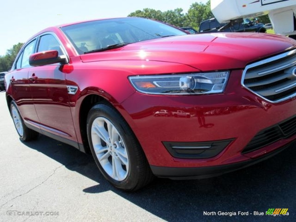 2016 Taurus SEL - Ruby Red / Dune photo #34