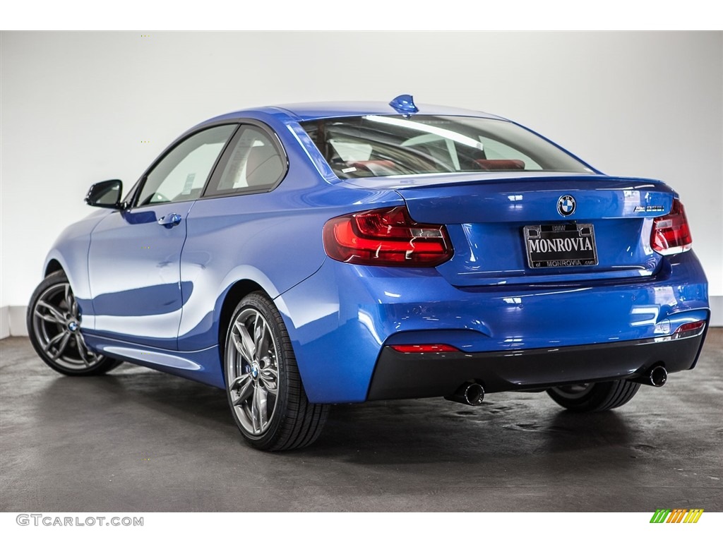 2016 M235i Coupe - Estoril Blue Metallic / Coral Red photo #3