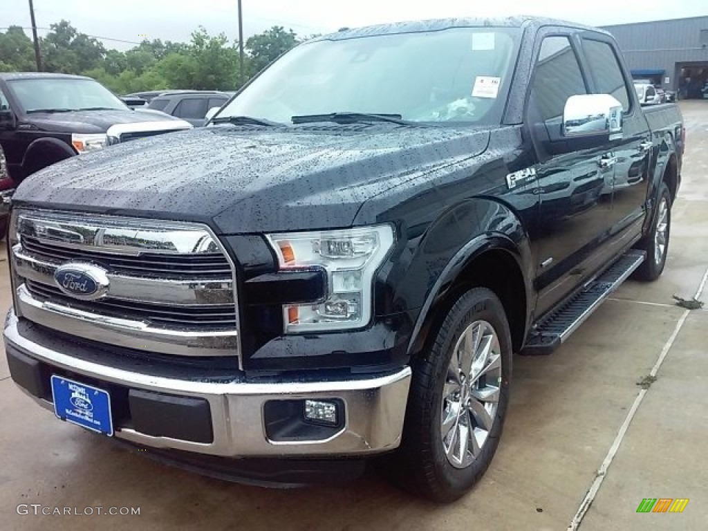 2016 F150 Lariat SuperCrew - Shadow Black / Medium Light Camel photo #25