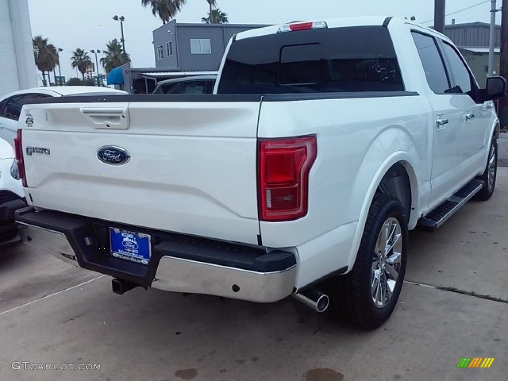 2016 F150 Lariat SuperCrew - White Platinum / Medium Light Camel photo #13