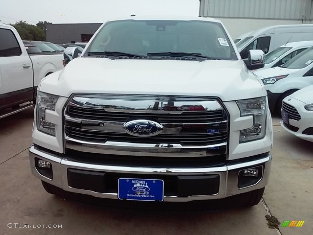 2016 F150 Lariat SuperCrew - White Platinum / Medium Light Camel photo #17