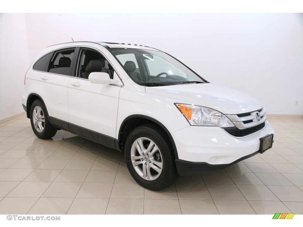 2010 CR-V EX-L AWD - Taffeta White / Gray photo #1