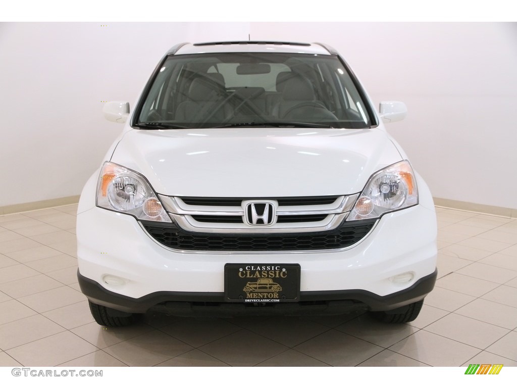 2010 CR-V EX-L AWD - Taffeta White / Gray photo #2