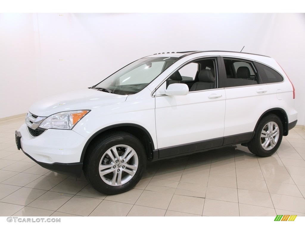 2010 CR-V EX-L AWD - Taffeta White / Gray photo #3