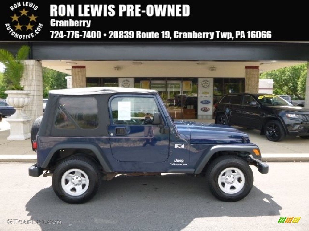 2004 Wrangler X 4x4 - Patriot Blue Pearl / Dark Slate Gray photo #1