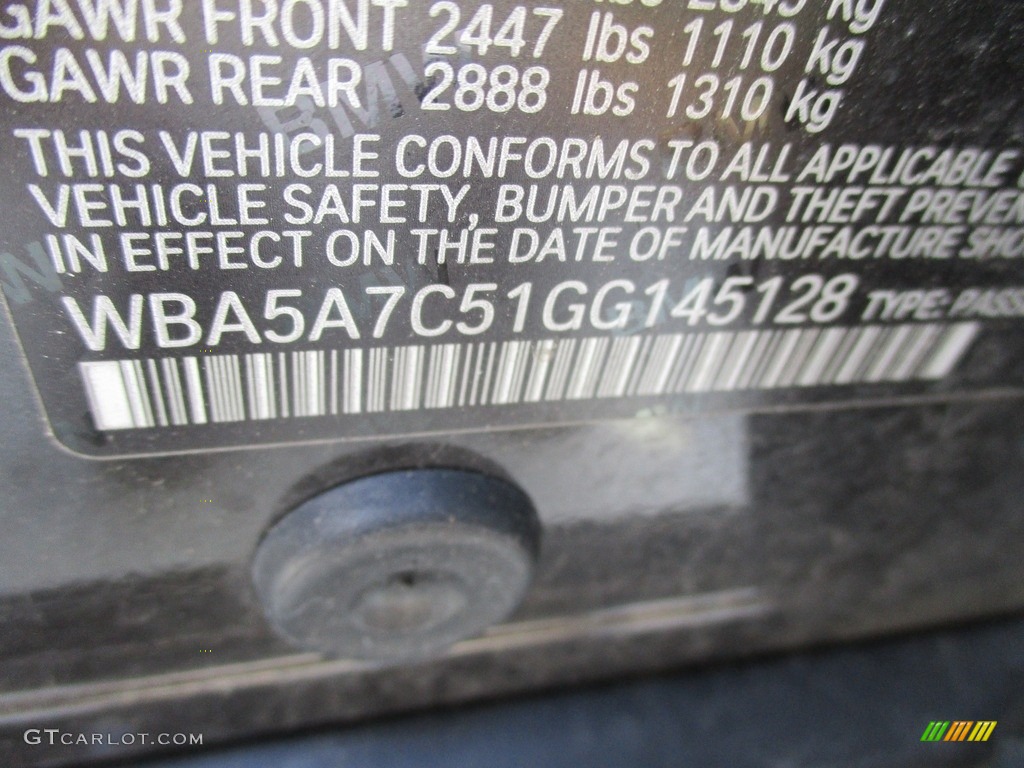 2016 5 Series 528i xDrive Sedan - Dark Graphite Metallic / Black photo #19
