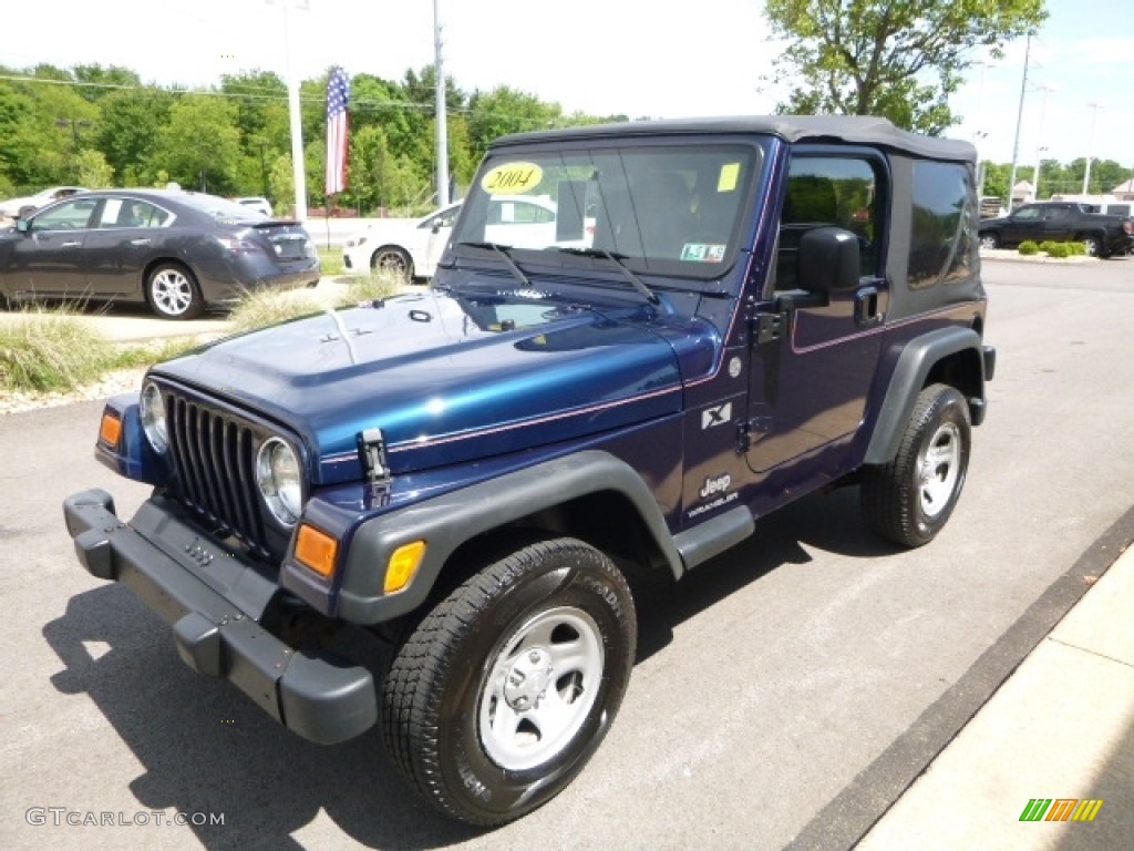 2004 Wrangler X 4x4 - Patriot Blue Pearl / Dark Slate Gray photo #9