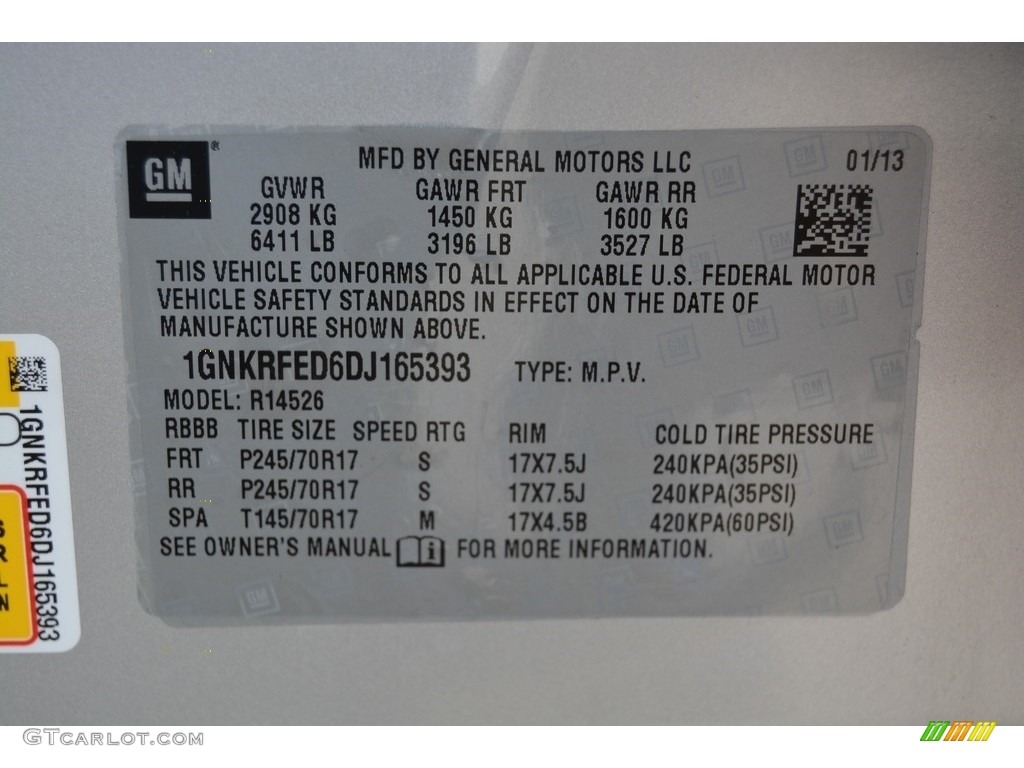 2013 Traverse LS - Silver Ice Metallic / Dark Titanium/Light Titanium photo #21